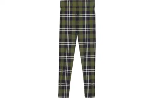 Burberry Tully Check Leggings 'Dark Olive'