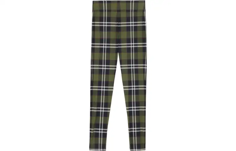 Burberry Tully Check Leggings 'Dark Olive'