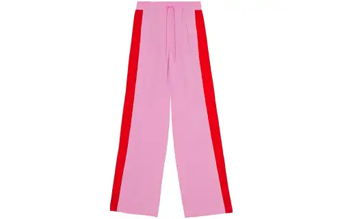 Burberry Side Stripe Wide Leg Pant 'Primrose Pink'
