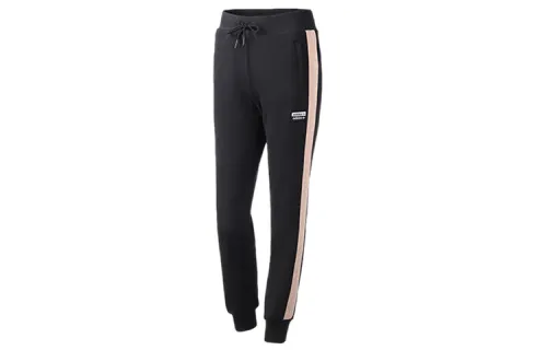Adidas Originals Knitted Sweatpants Women's Black Moderate Cuffed Pants