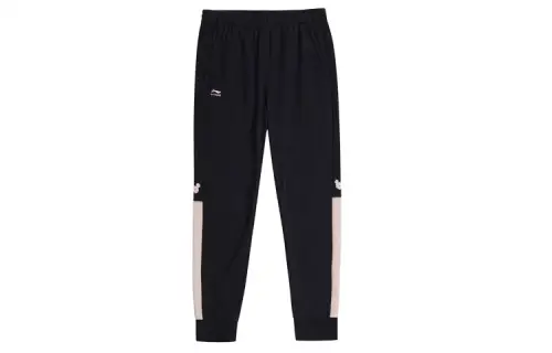 Li Ning X Disney Knitted Sweatpants Women's New Standard Black Moderate Straight Fit Pants
