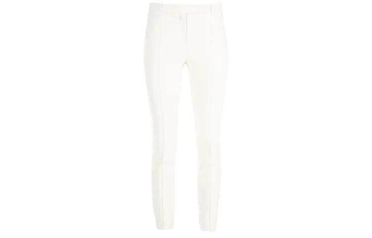 THE ROW Casual Pants Women's White Moderate Straight Fit Pants
