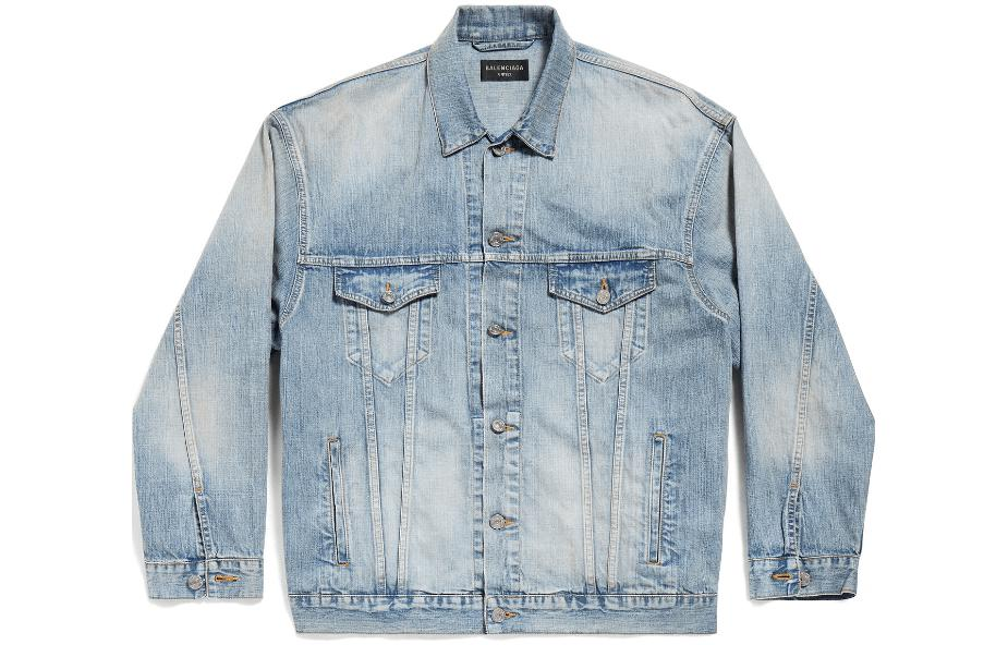 Balenciaga Graphic Printed Denim Jacket