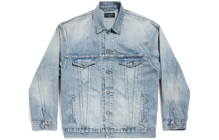 Balenciaga Graphic Printed Denim Jacket