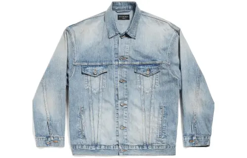 Balenciaga Graphic Printed Denim Jacket