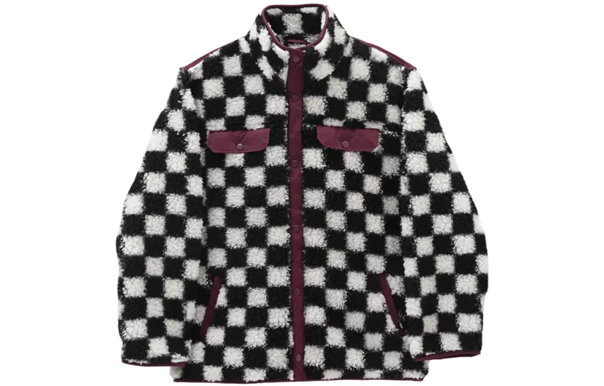 Vans Velvet Jackets Women's Black/White Stand Collar Moderate