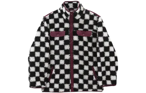 Vans Velvet Jackets Women's Black/White Stand Collar Moderate
