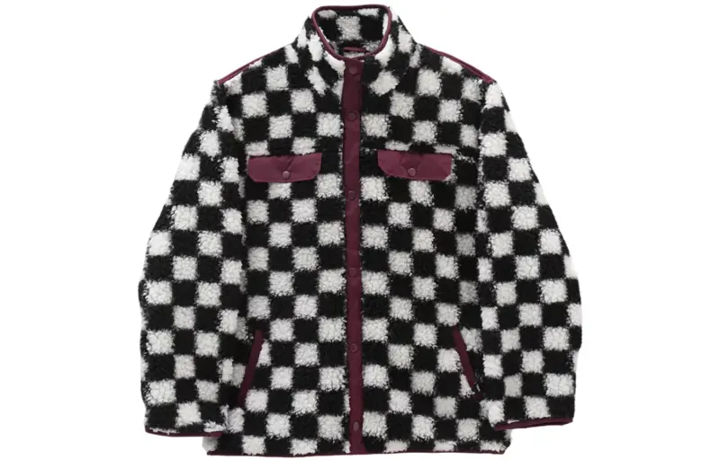 Vans Velvet Jackets Women's Black/White Stand Collar Moderate