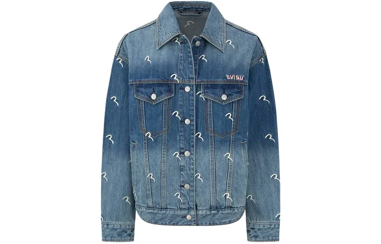 EVISU Denim Jackets Women's Denim Blue Moderate