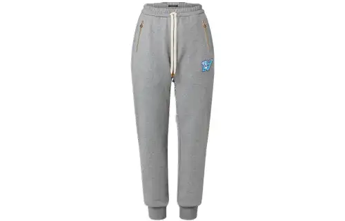 LOUIS VUITTON Knitted Sweatpants Women's Gray