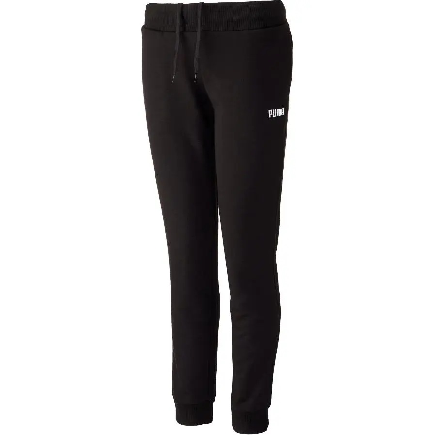 PUMA Knitted Sweatpants Women's Black Moderate Straight Fit Pants
