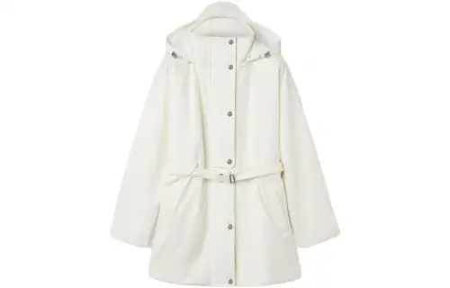 Loro Piana FW23 Gabriel Parka Coat Women's White