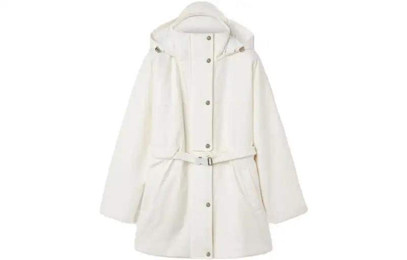 Loro Piana FW23 Gabriel Parka Coat Women's White