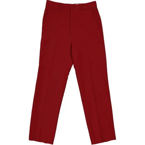 GUCCI Casual Pants Women's Red Moderate Straight Fit Pants