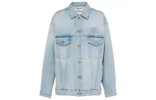 MIU MIU FW22 Denim Jacket Women's Blue