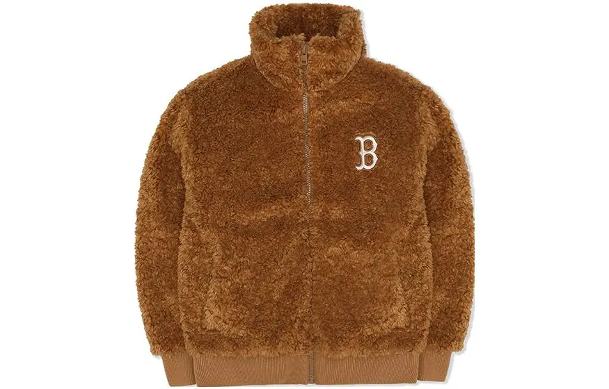 MLB Velvet Jackets Women's Dark Beige Moderate Straight Fit
