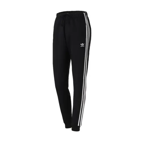 Adidas Originals Knitted Sweatpants Women's Black Moderate Cuffed Pants