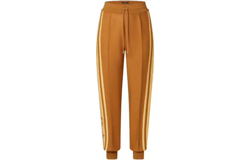LOUIS VUITTON Knitted Sweatpants Women's Brown