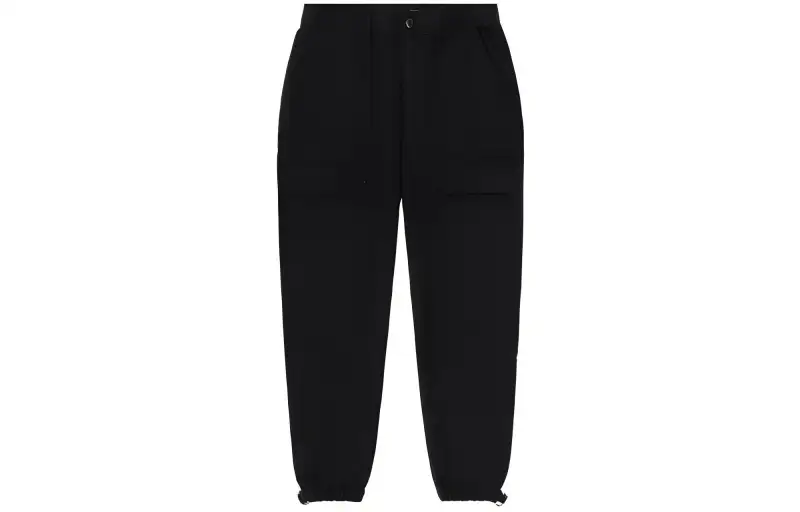 Vans Knitted Sweatpants Women's Black Thickened Cuffed Pants