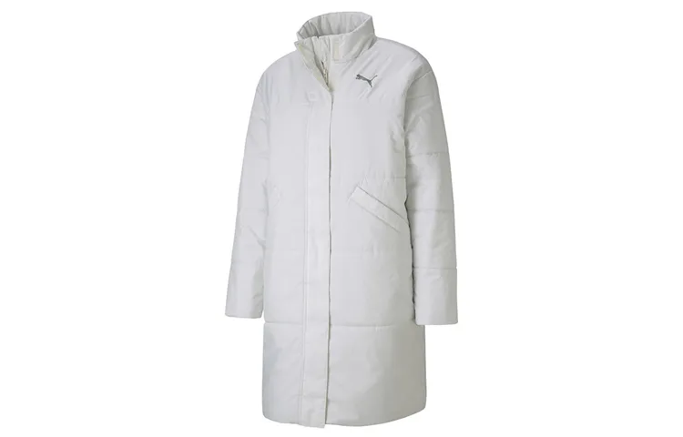 PUMA Puffer Jackets Women's White Stand Collar Moderate Other