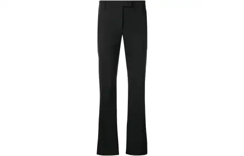 PRADA Knitted Sweatpants Women's Black Moderate Straight Fit Pants