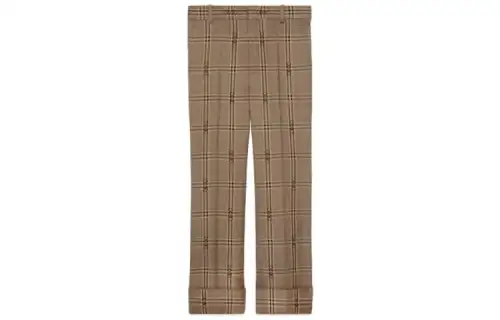 GUCCI Horsebit Checked Trousers