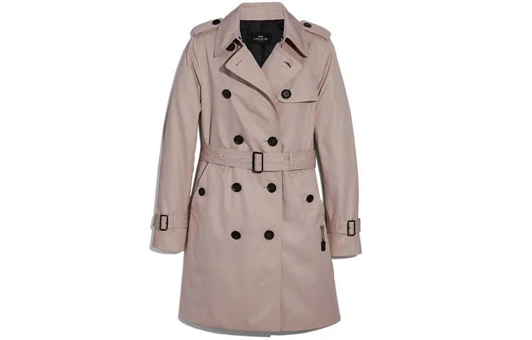COACH Trench Coats Women's Pink