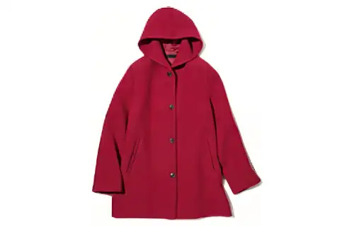 UNIQLO Cropped Coats Women's Red Hooded Moderate