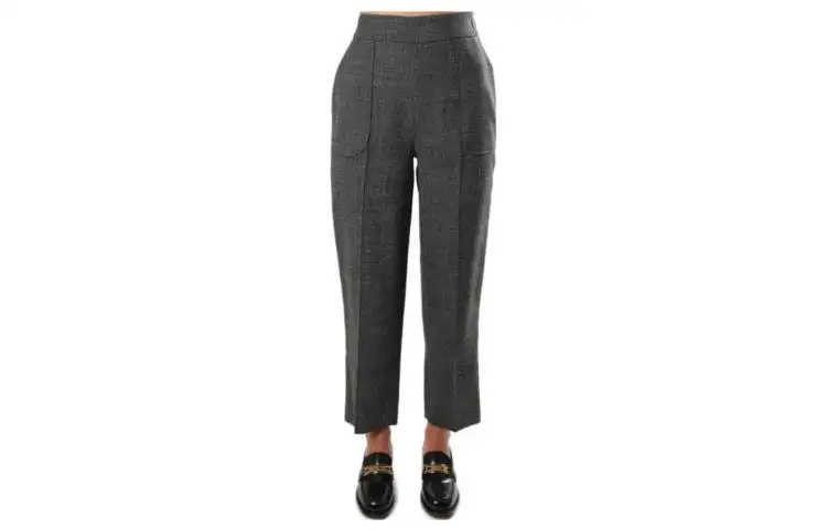 DIOR Casual Pants Women's Gray Moderate Tapered Pants