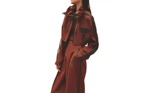 HERMES Cropped Coats Women's Bruntal Moderate