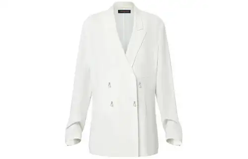 Lv Fluid Double Breasted Twill Blazer