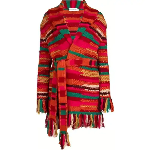 DIOR Coats Women's Multicolor Moderate Straight Fit