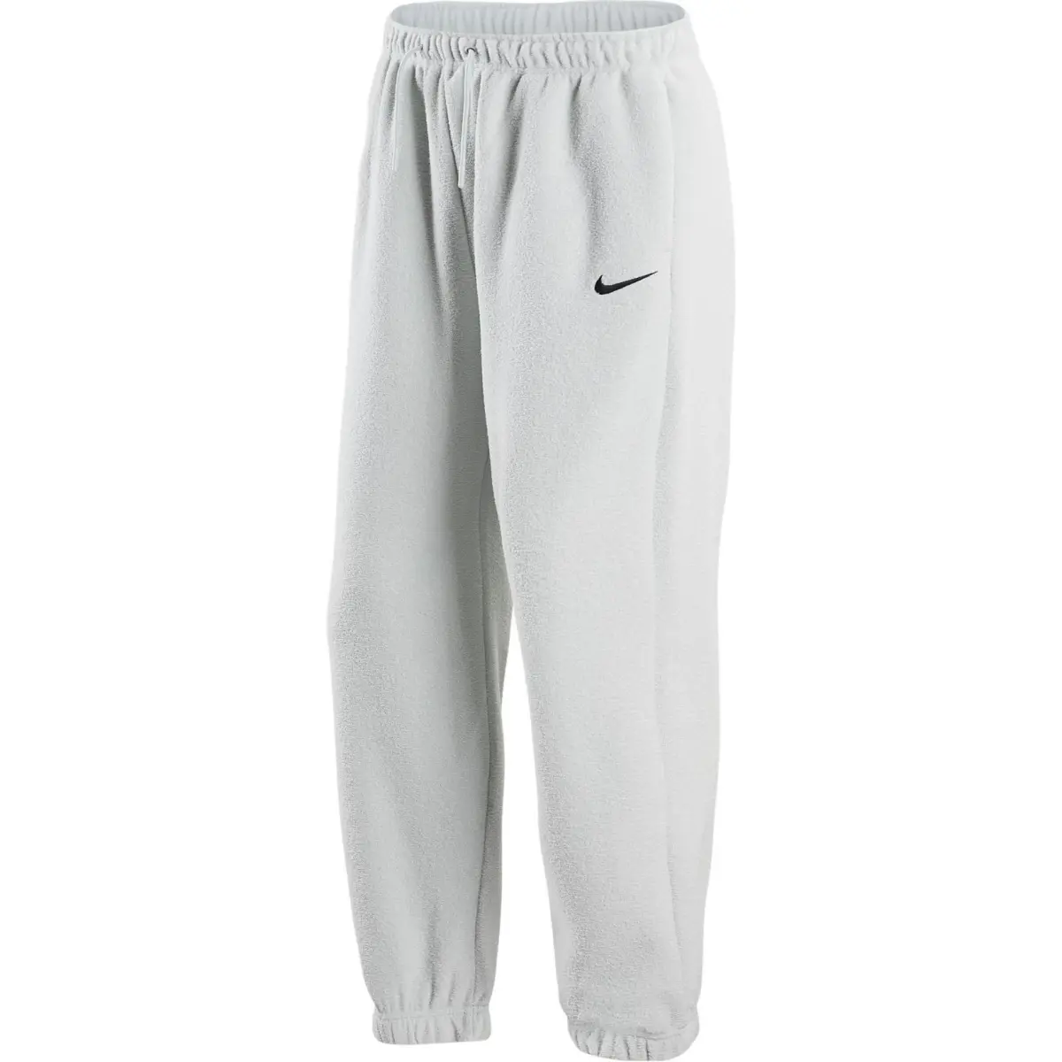 Nike Logo Print Towel Fabric Fleece Lined Casual Elastic Cuff Knitted Sweatpants Women's Mist Gray