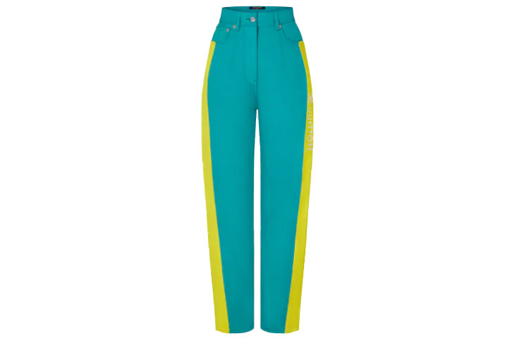 LOUIS VUITTON Knitted Sweatpants Women's Turquoise