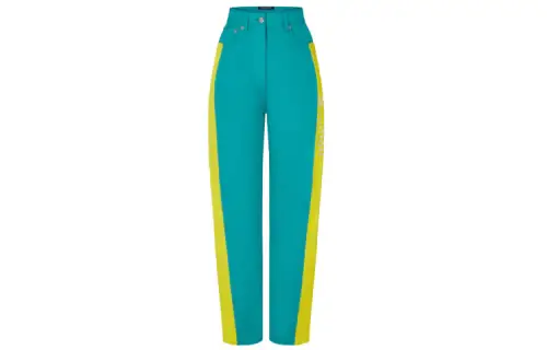 LOUIS VUITTON Knitted Sweatpants Women's Turquoise