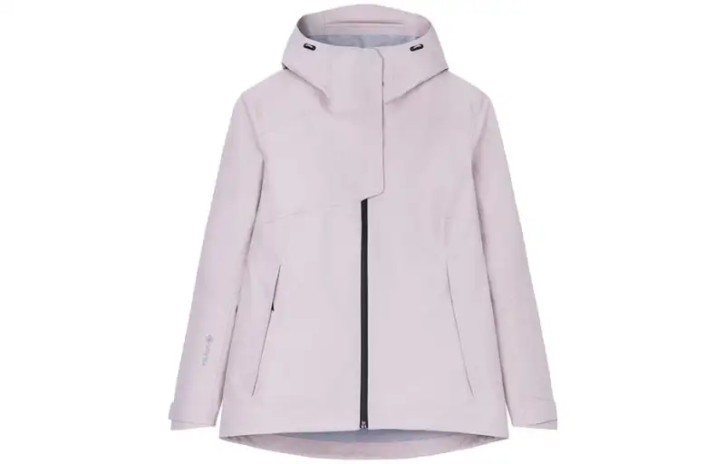 Anta Champion Series Waterproof And Breathable Windbreaker Jacket Women's Smoke Gray Pink