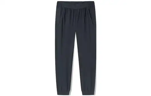 ANTA Knitted Sweatpants Women's Black Moderate Cuffed Pants