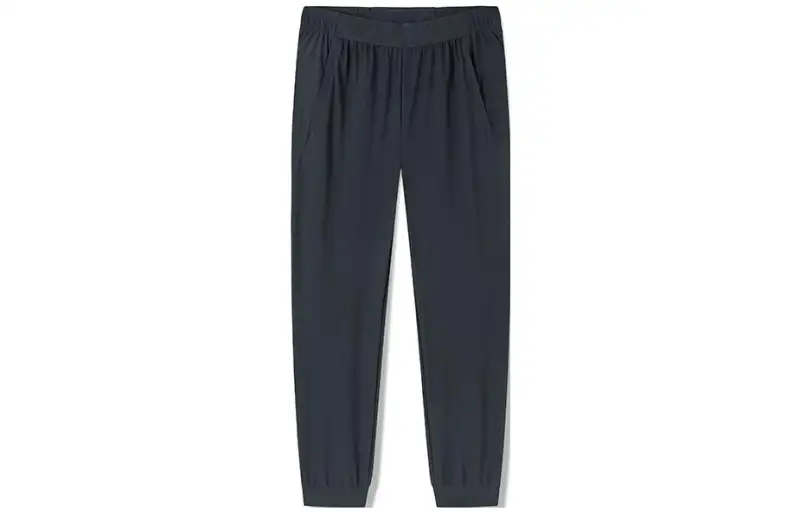 ANTA Knitted Sweatpants Women's Black Moderate Cuffed Pants
