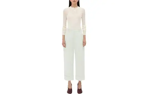 Bottega Veneta Casual Pants Women's Light Cyan