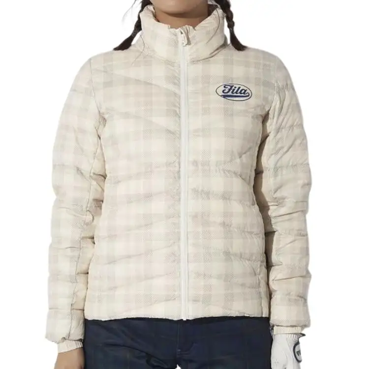 FILA Down Jackets Women's White Stand Collar Moderate