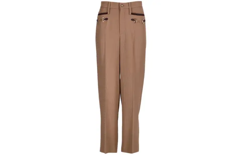 GUCCI Horsebit Detailed Tailored Trousers