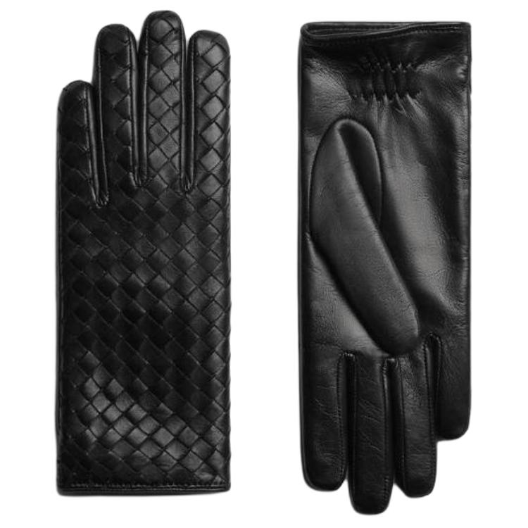 Женские перчатки Bottega Veneta (черные)