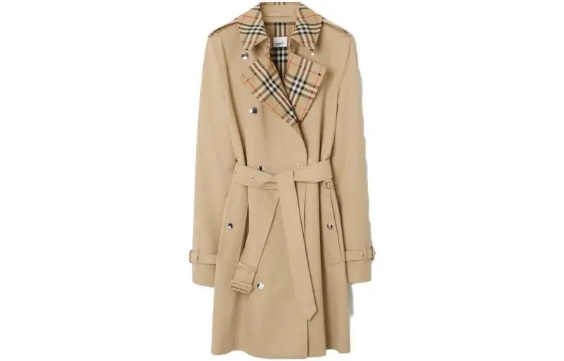 【Previous Season】Vintage Check-trim short trench coat