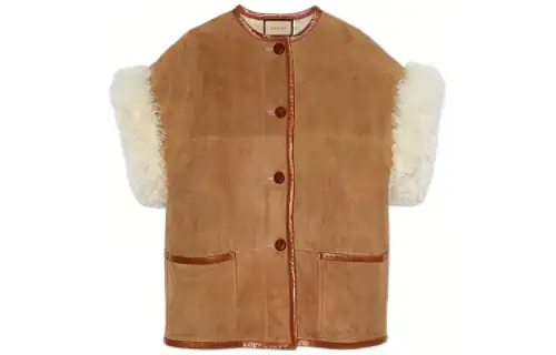 【Previous Season】shearling-lined suede vest