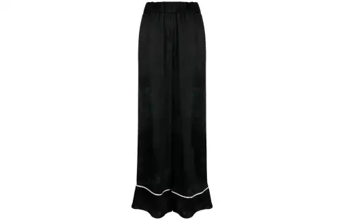 OFF WHITE Satin Wide Leg Pajama Pants