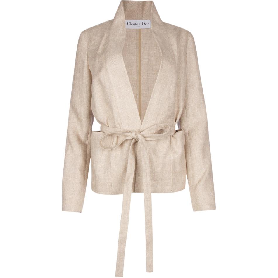 Christian DIOR Belted Long Sleeved Jacket