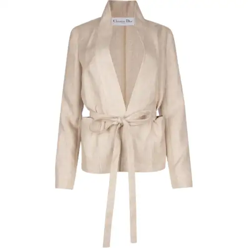 Christian DIOR Belted Long Sleeved Jacket