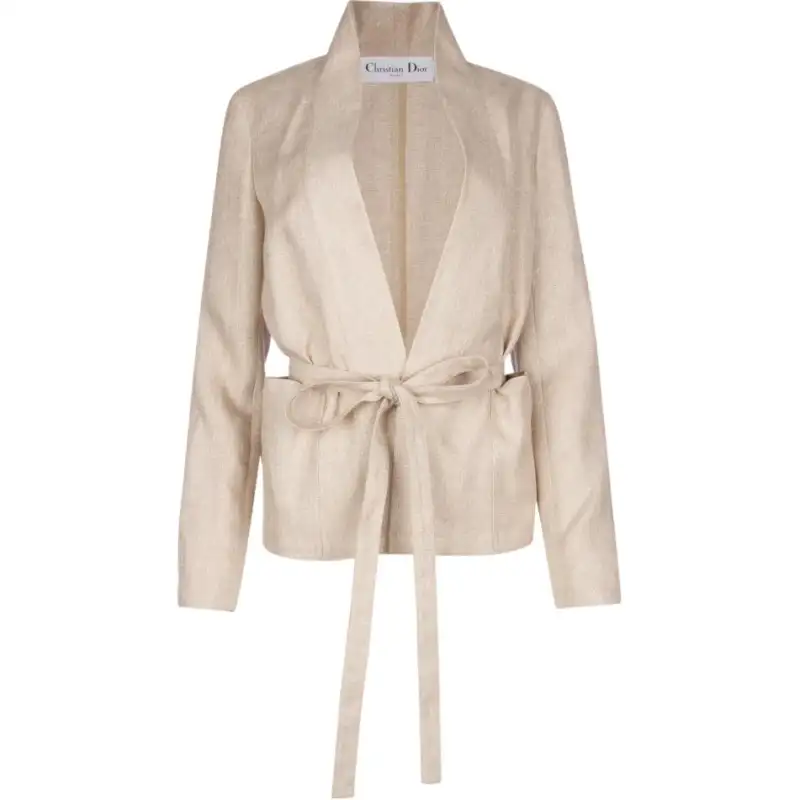 Christian DIOR Belted Long Sleeved Jacket