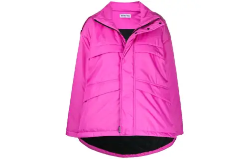 Balenciaga Parka Coats Women's Pink Hooded Moderate