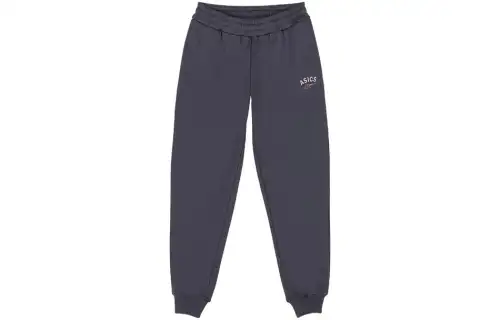 ASICS Knitted Sweatpants Women's Gray Thickened Cuffed Pants